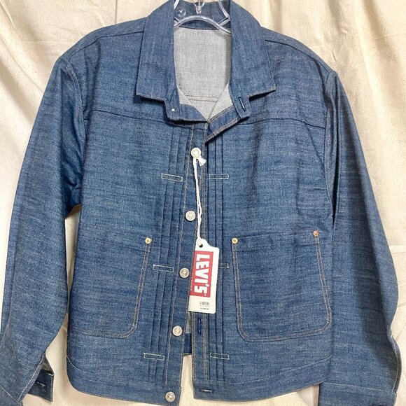 LVC Levi's Triple Pleat Blouse 1880 Cone Denim Made in USA - Picture 1 of 6